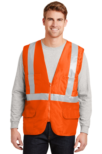 CornerStone®  Adult Unisex ANSI 107 Class 2 Mesh Back Safety Vest